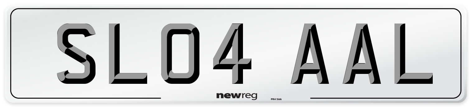 SL04 AAL Number Plate from New Reg